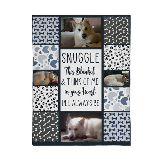 Personalized Pet In Your Heart Mink Touch Fleece Blanket (3:4)