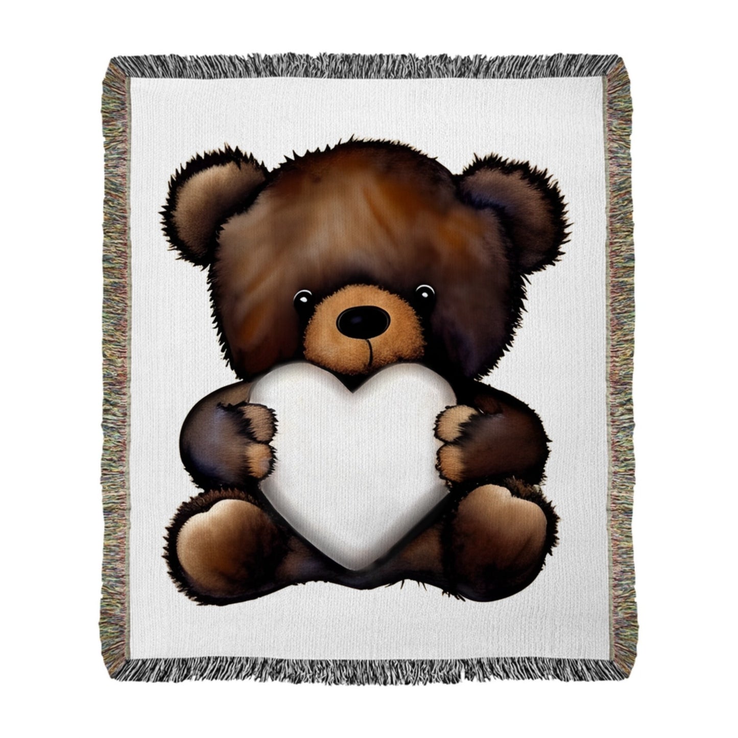 Bear Heirloom Photo Woven Blanket (Portrait)